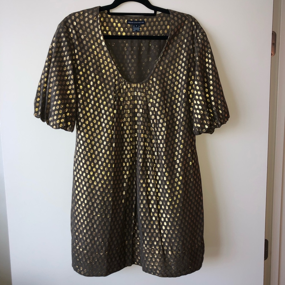 French Connection Gold Dress
